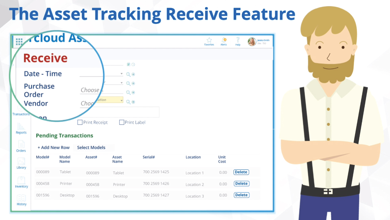 Asset Tracking System - Asset Receive feature